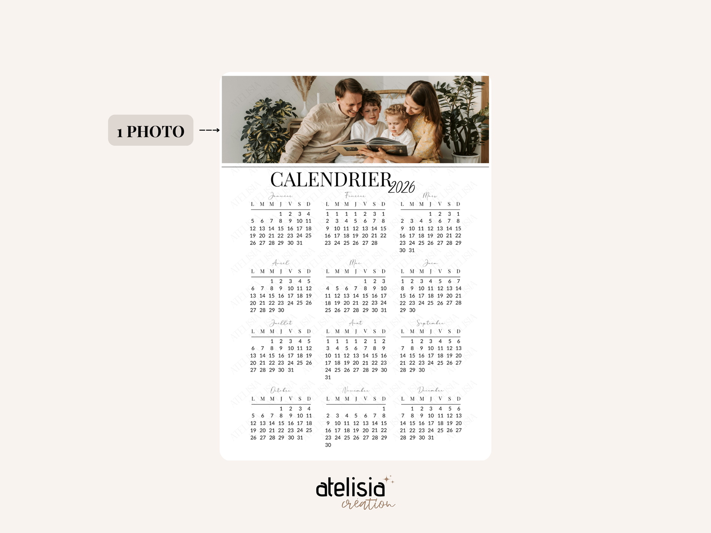 Calendrier 2026 (version portrait)